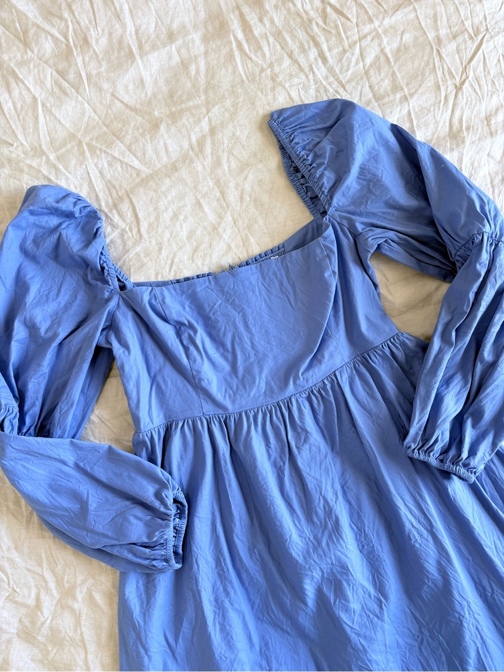 Reformation Michaela Puff Sleeve Mini Babydoll Dress - Picture 5 of 11